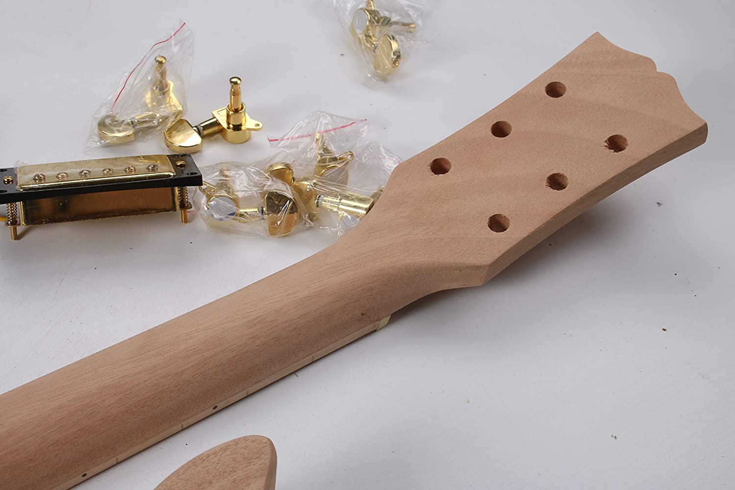 Project DIY Electric Guitar Kit With Quilted Maple Top By CNC(GK06)