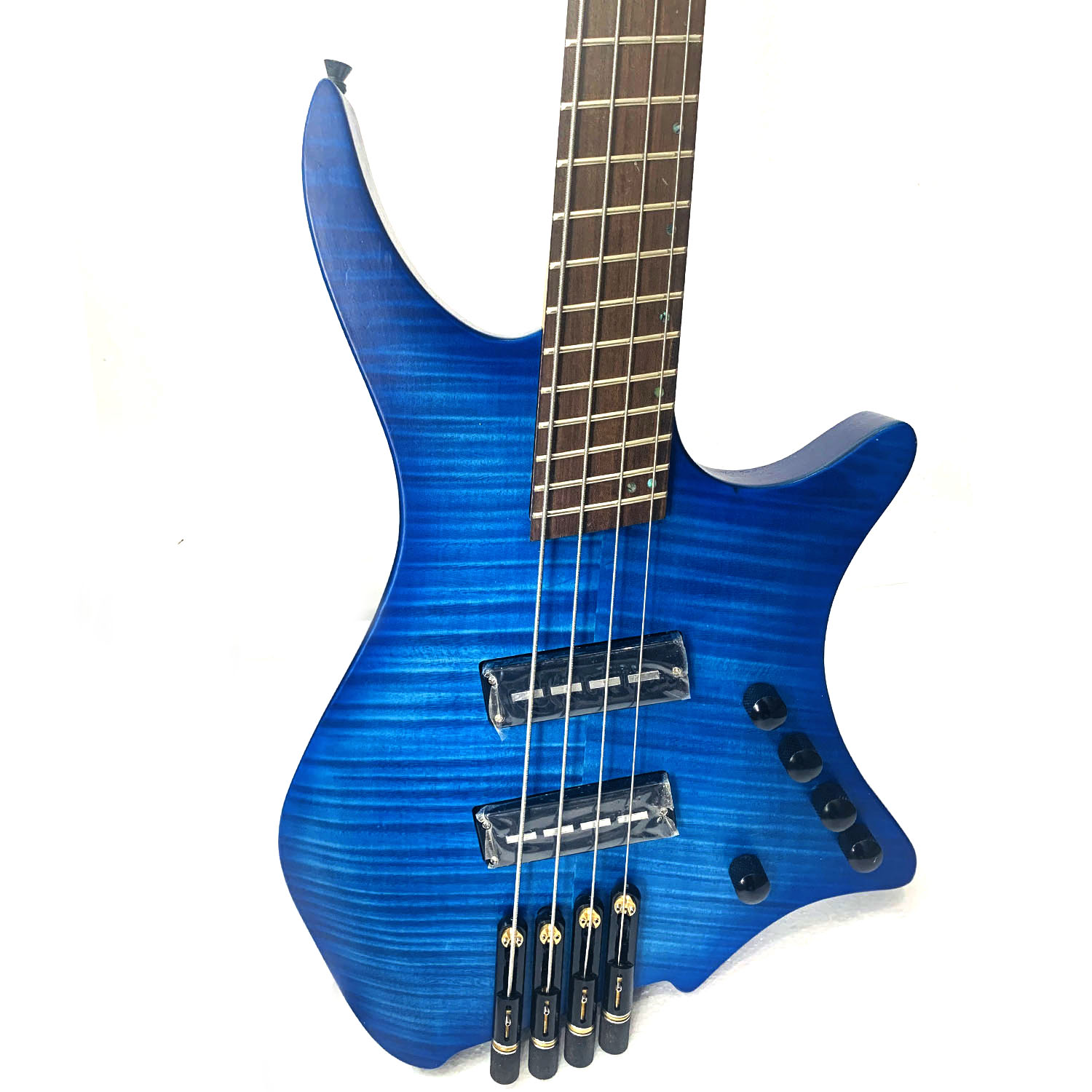 Musoo brand fanned fret headless 4string electric bass(FB04)
