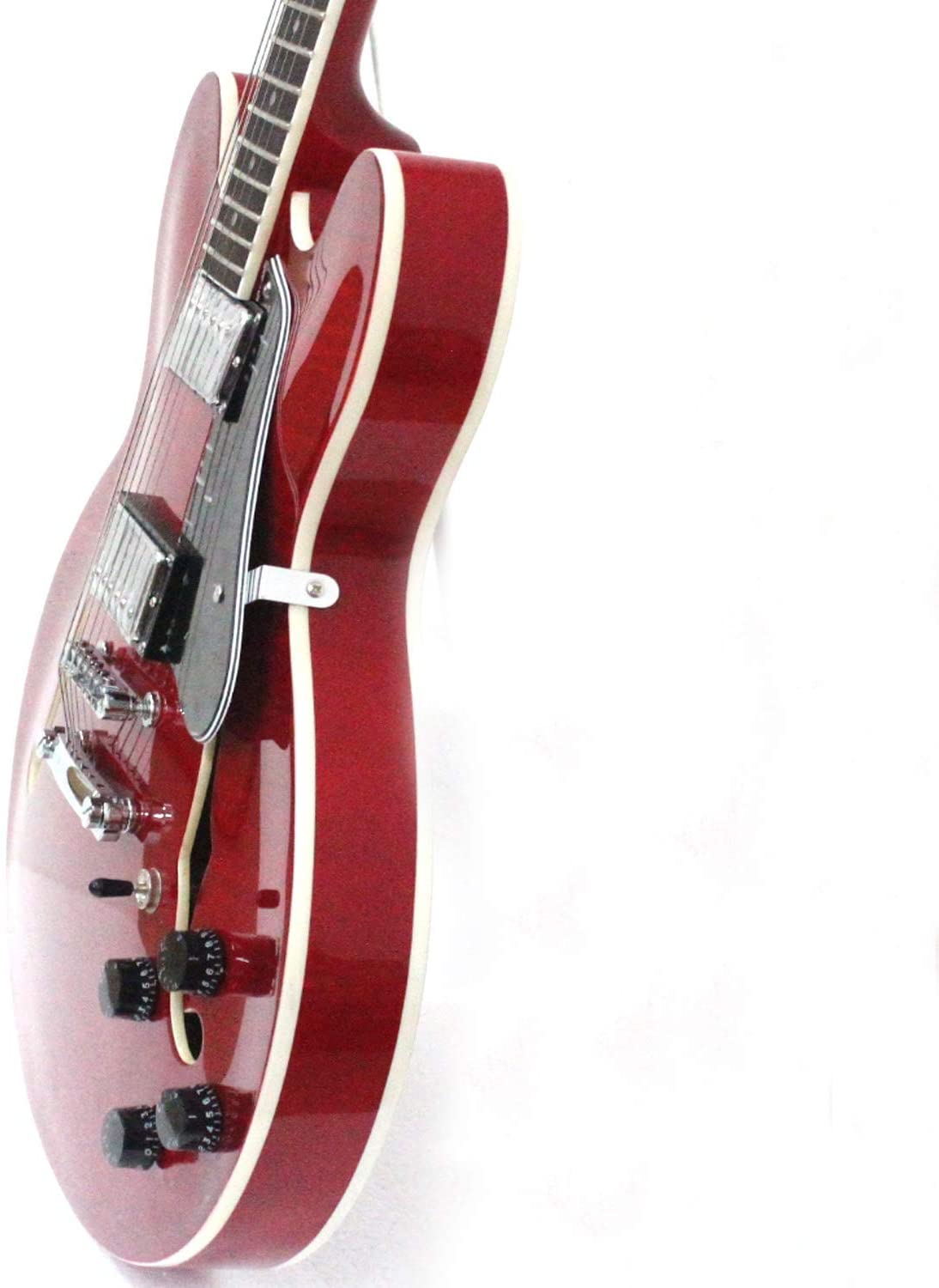 Musoo 335 style Jazz Electric Guitar Flame Maple top Semi Hollow Body Chromed Hardware(EJ03)