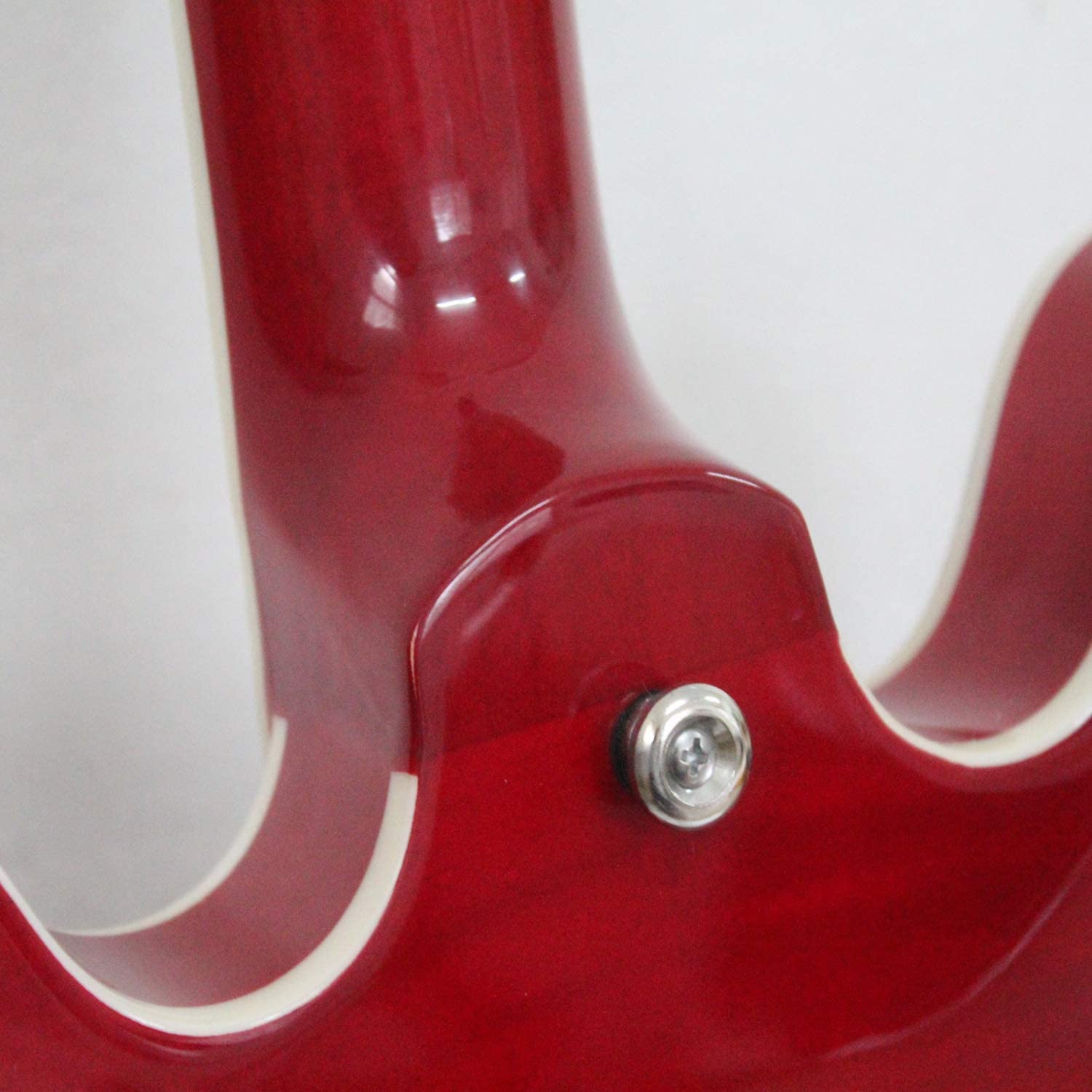 Musoo 335 style Jazz Electric Guitar Flame Maple top Semi Hollow Body Chromed Hardware(EJ03)