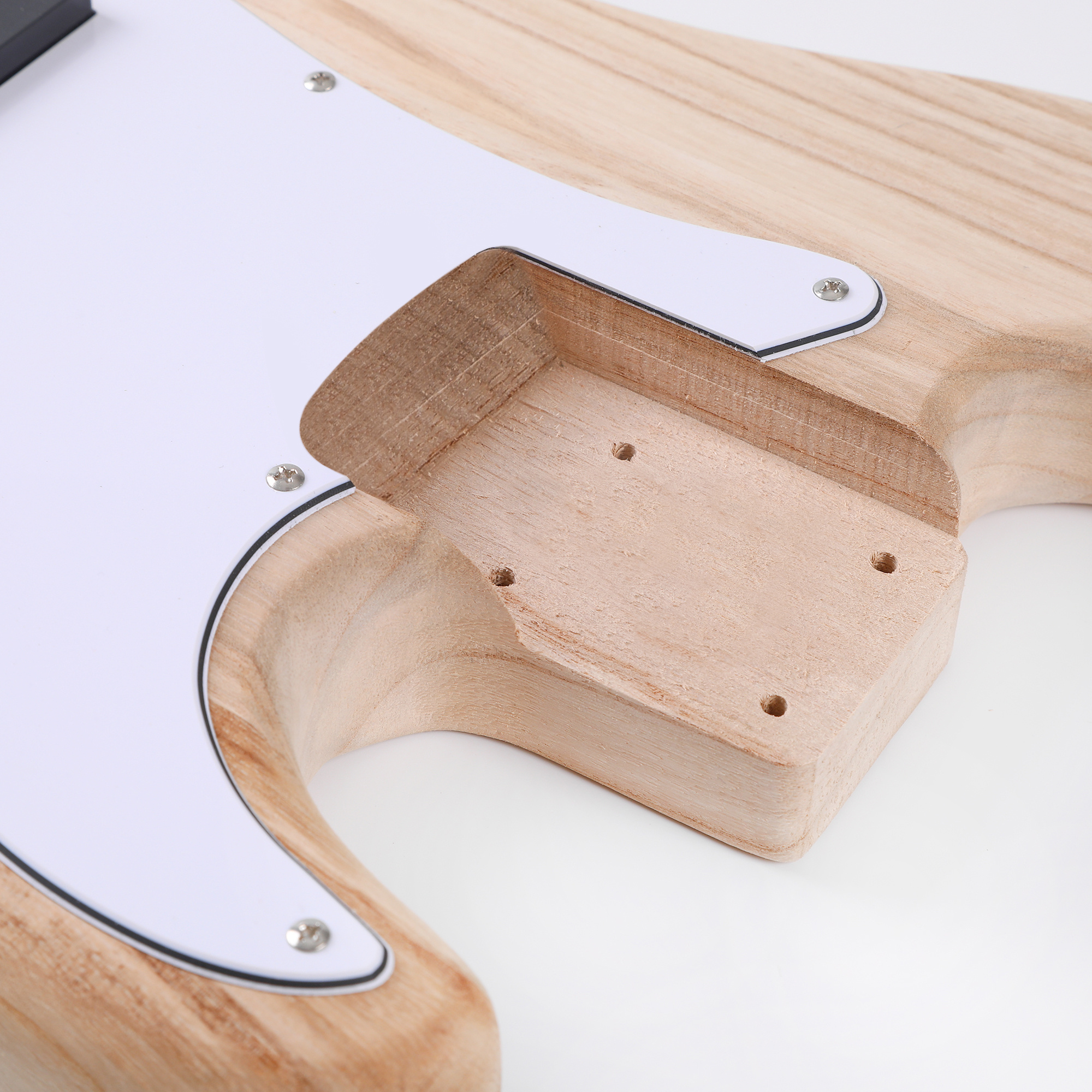 DIY Bass Guitar Kit Build Your Own Electric Bass With Paulownia Body Pickguard Electronics Maple Guitar Neck  Rosewood Fre(GK02)
