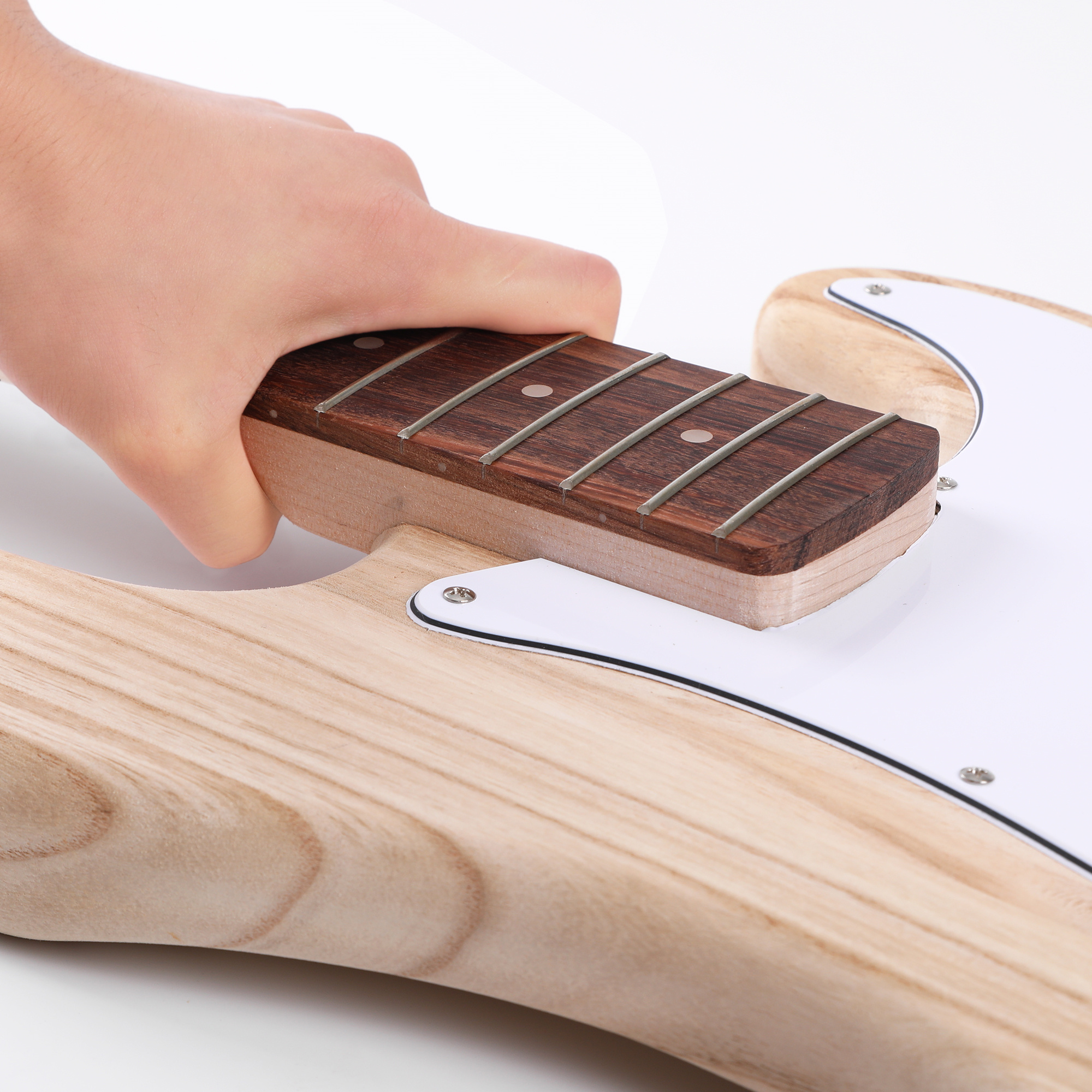 DIY Bass Guitar Kit Build Your Own Electric Bass With Paulownia Body Pickguard Electronics Maple Guitar Neck  Rosewood Fre(GK02)