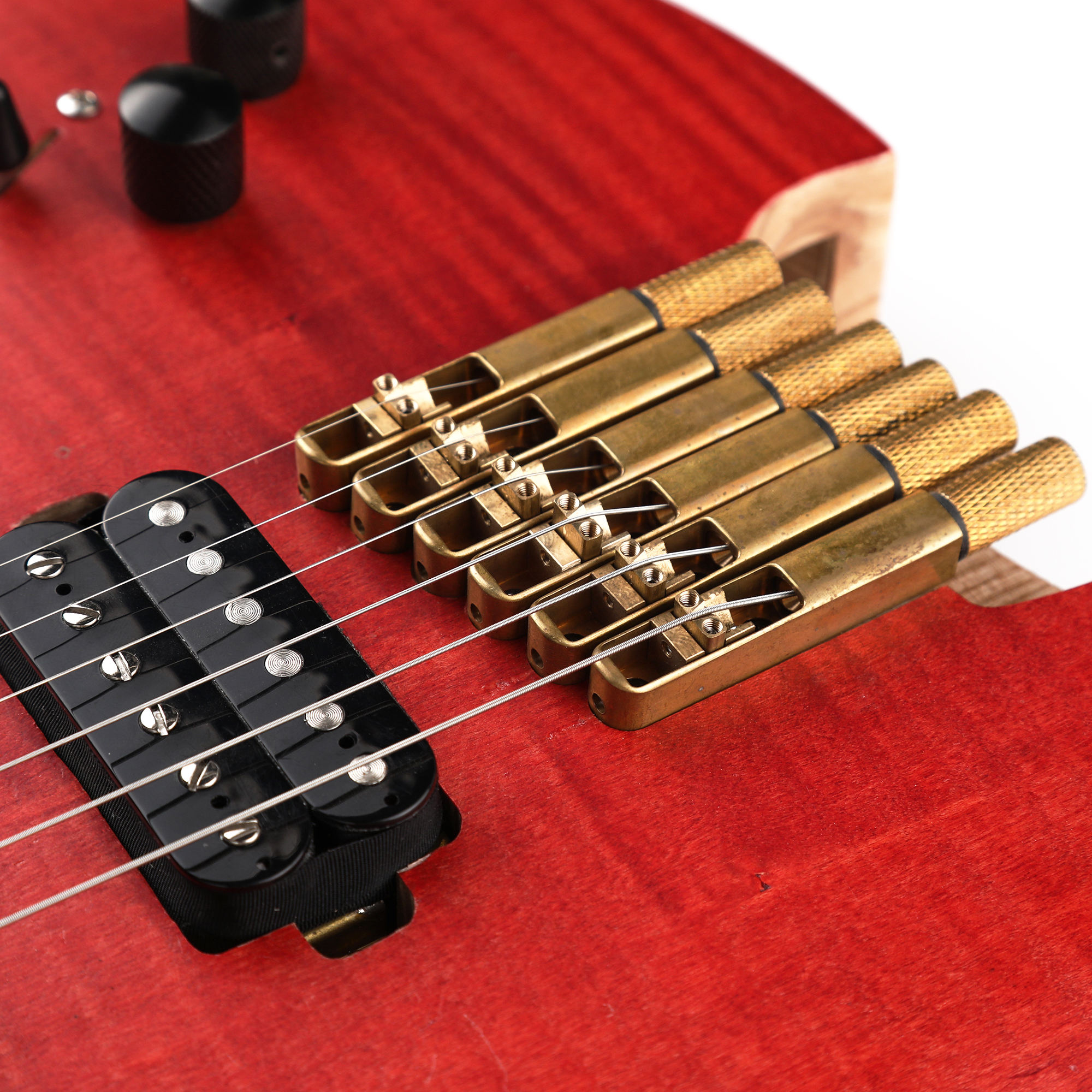 Batking 6 String Fanned Fret Headless Electric Travel Guitar with Multiscale Birdeyes Fingerboard Of Luminous Inlay(HF14)