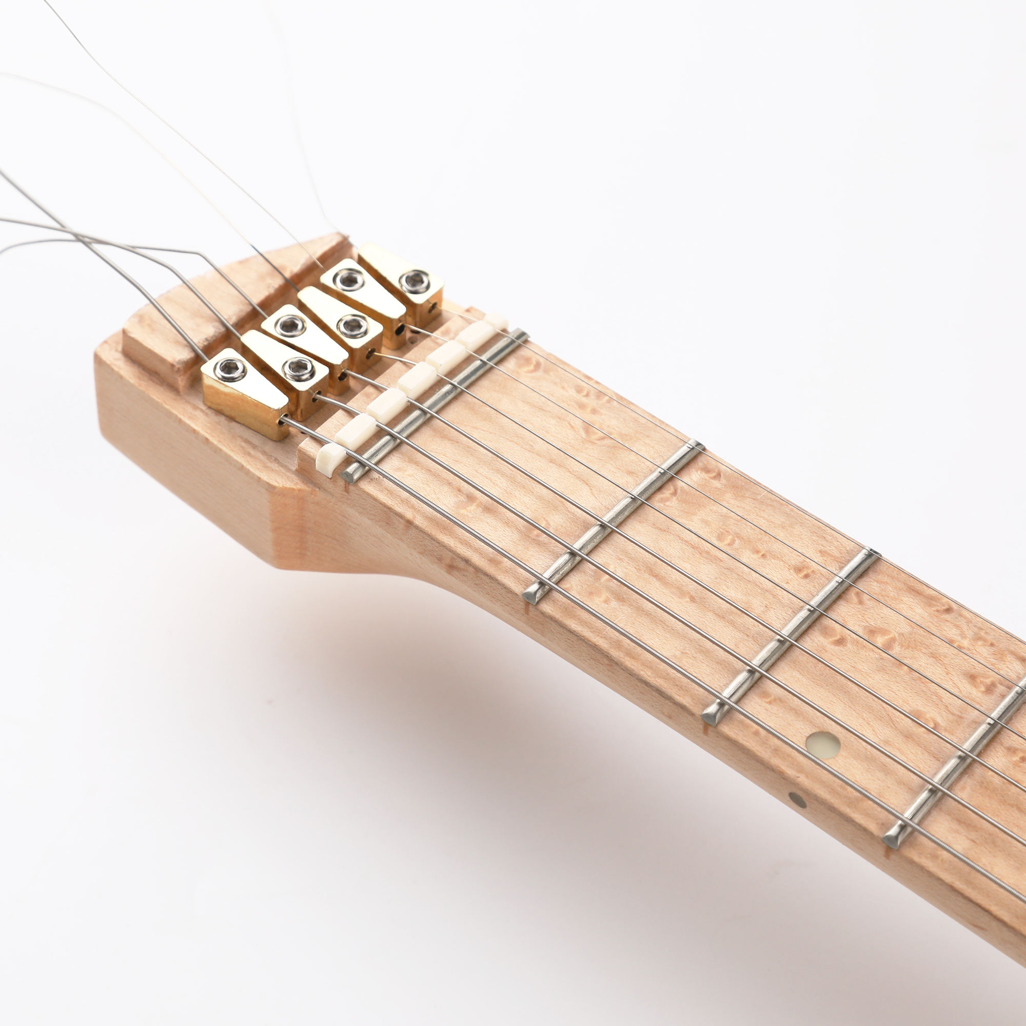 Batking 6 String Fanned Fret Headless Electric Travel Guitar with Multiscale Birdeyes Fingerboard Of Luminous Inlay(HF14)