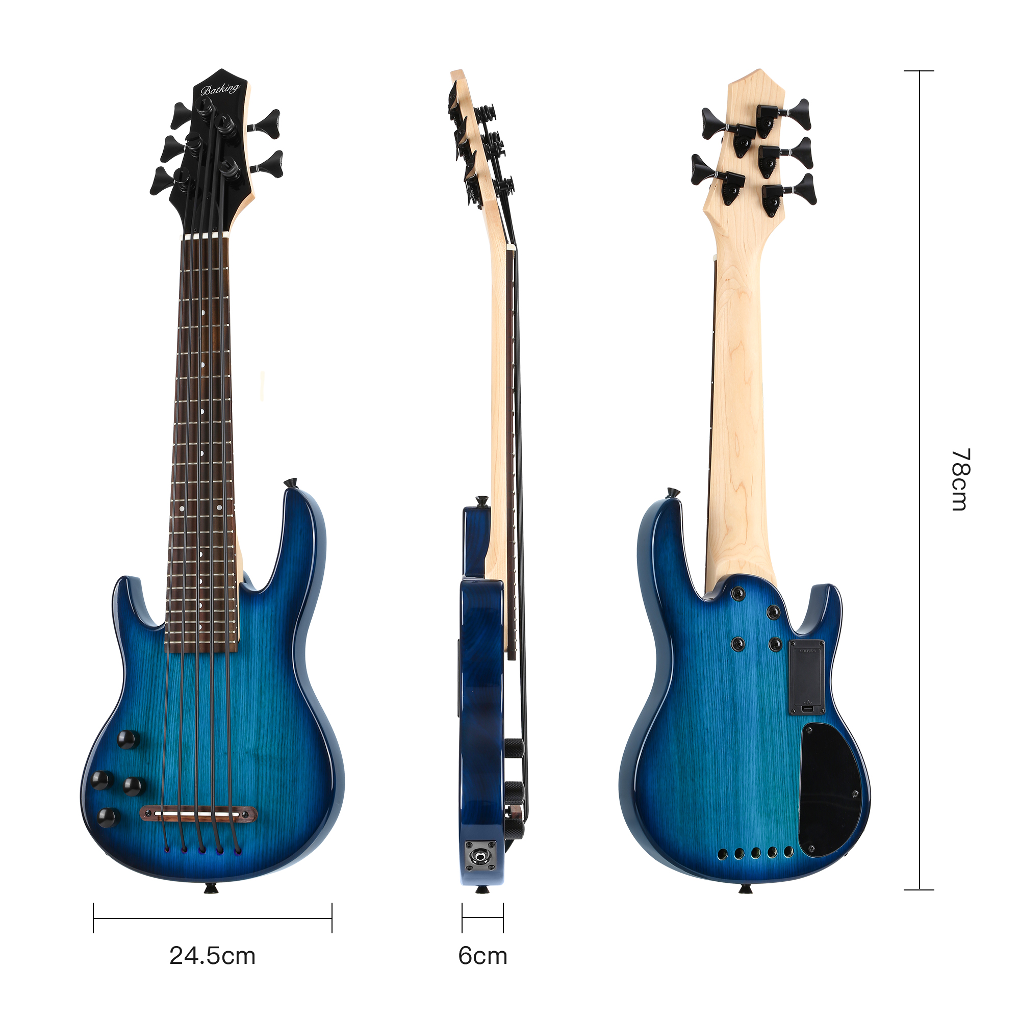 MiNi 5string left hand ukulele electric bass with gigbag(UBE 05L)