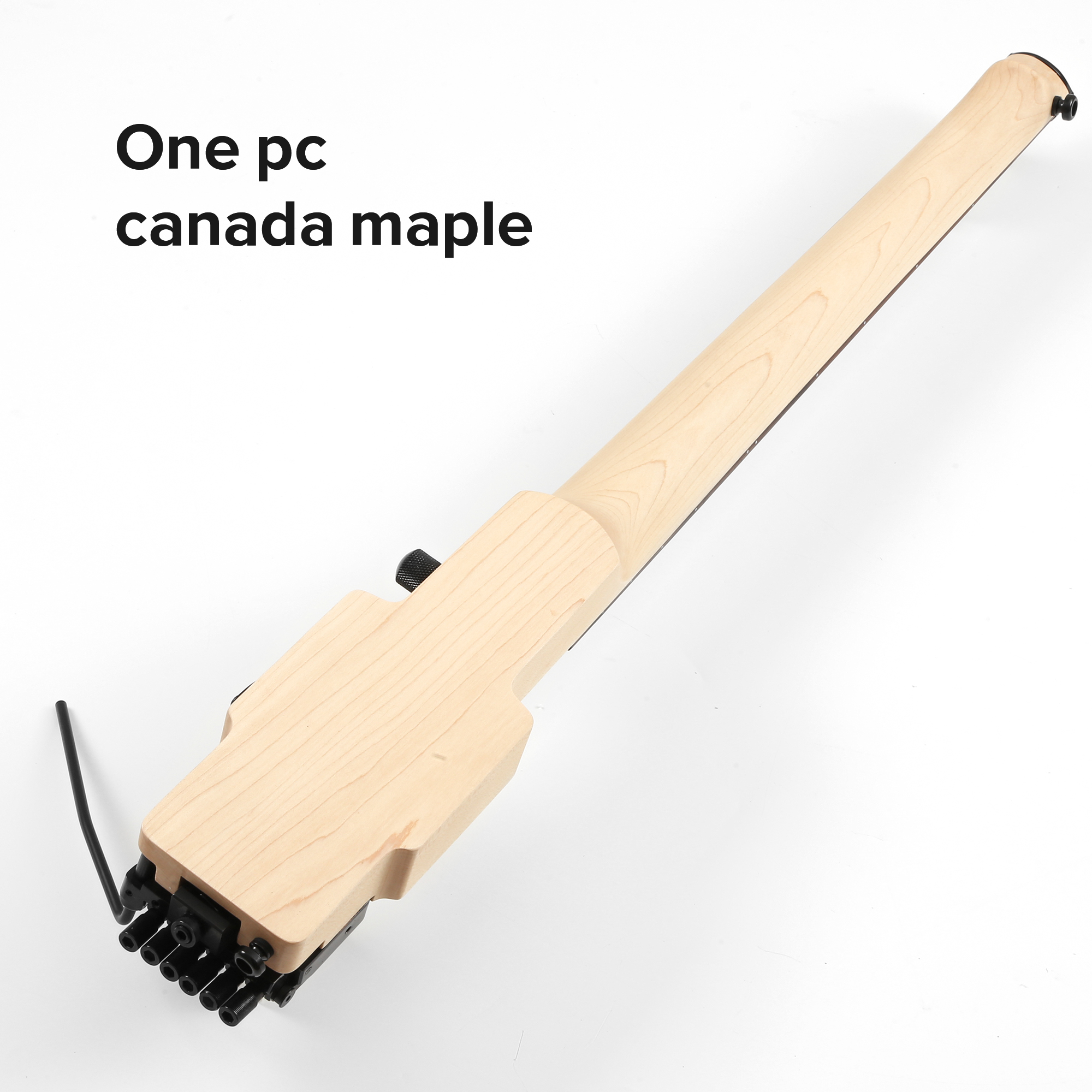 Travel Electric Guitar Headless 6 String Guitar One piece Canada maple neck through body design Double Locking Tremolo(TGH 02)