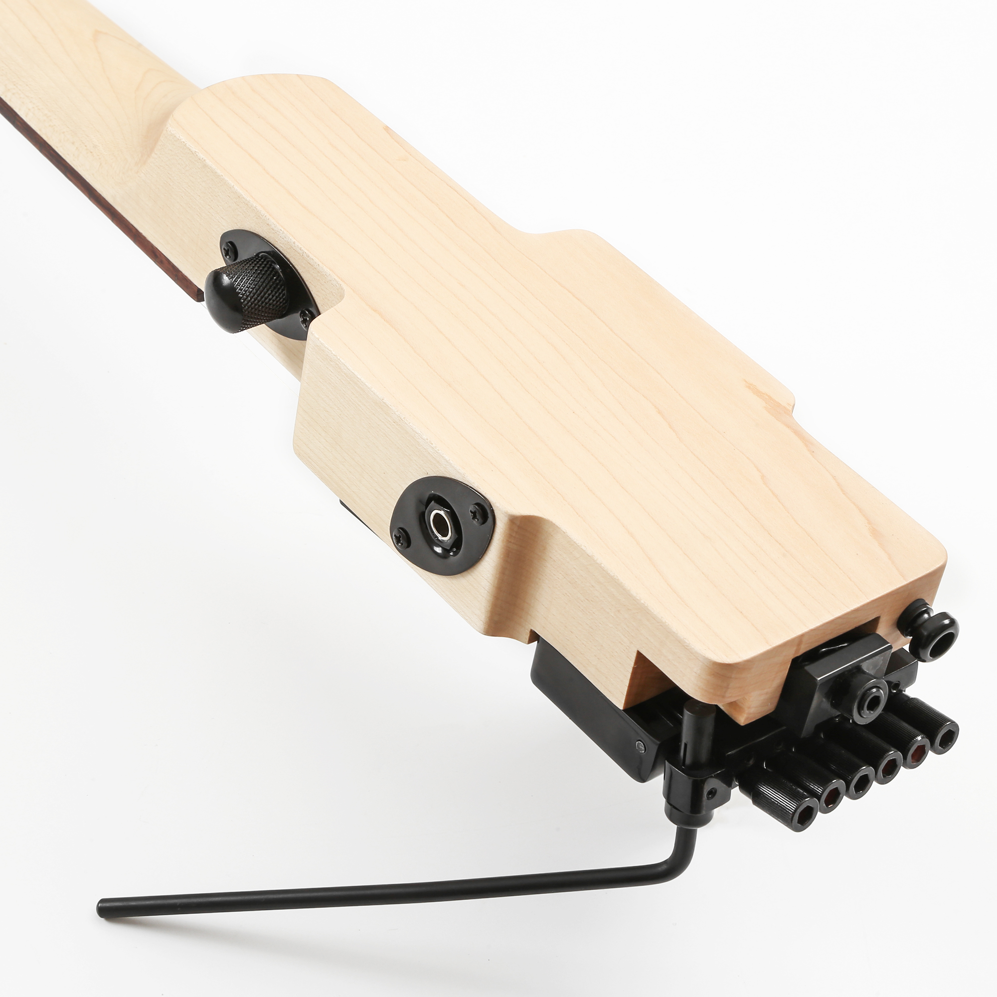 Travel Electric Guitar Headless 6 String Guitar One piece Canada maple neck through body design Double Locking Tremolo(TGH 02)