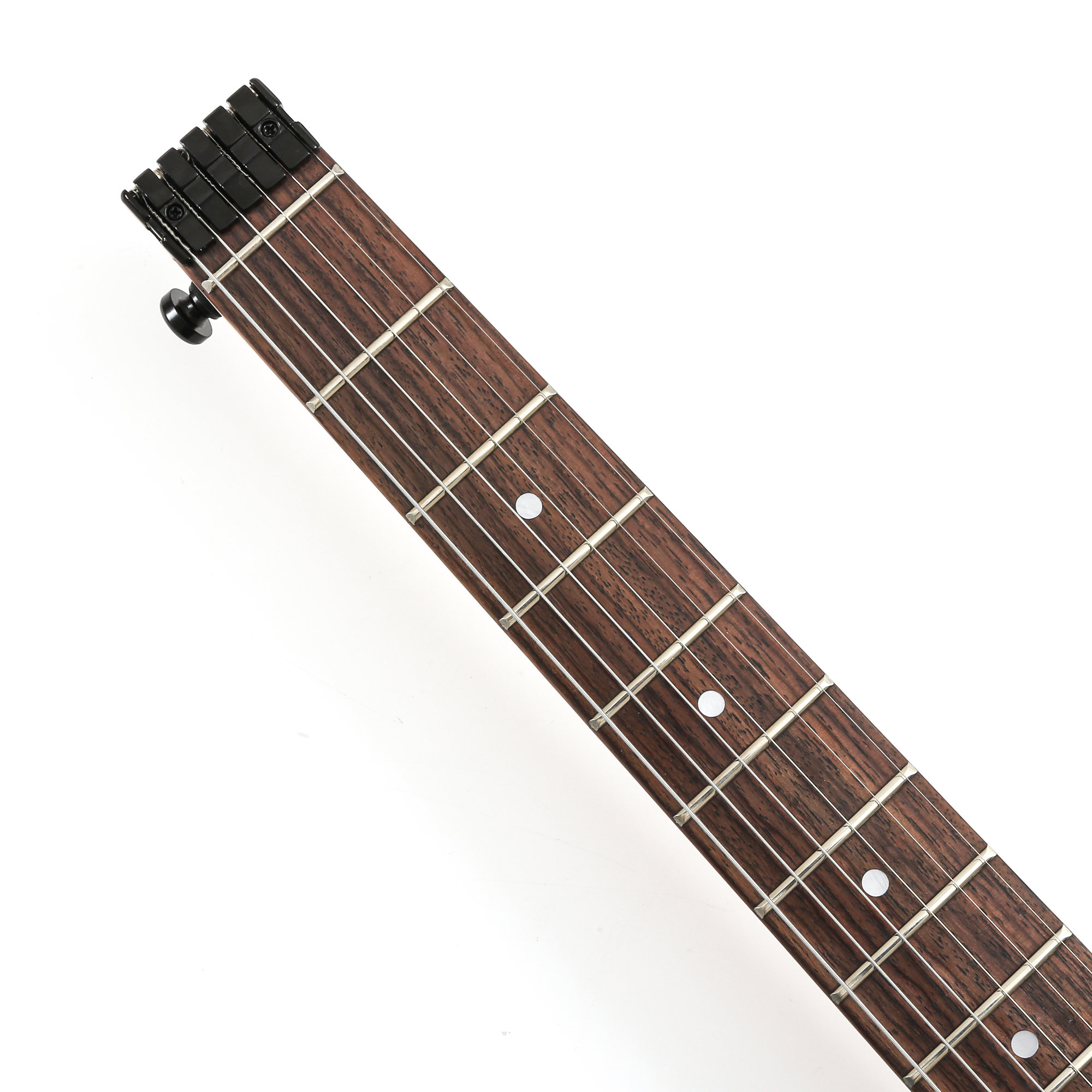 Travel Electric Guitar Headless 6 String Guitar One piece Canada maple neck through body design Double Locking Tremolo(TGH 02)
