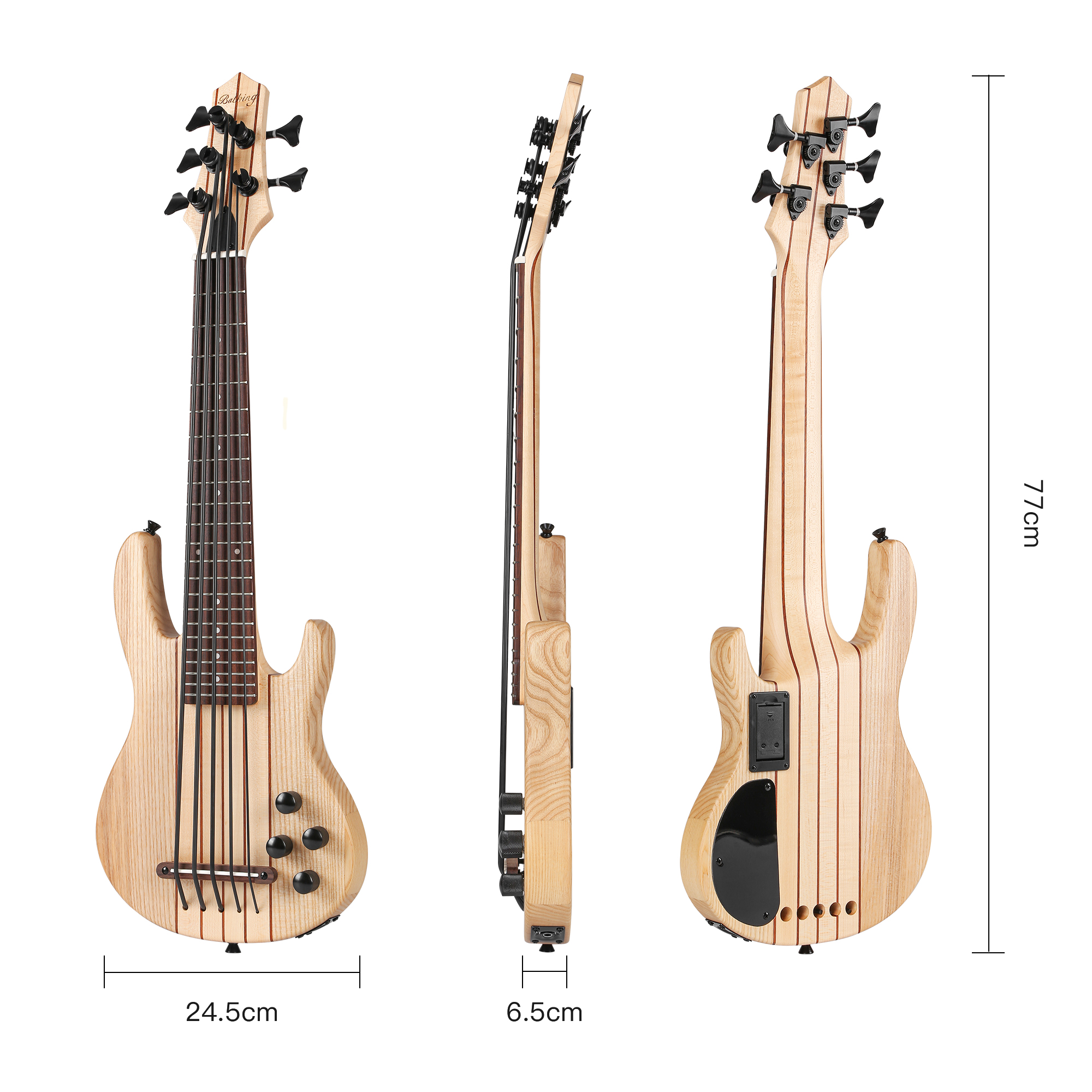 Batking Electric Ukulele Bass MiNi 5 String Ukulele Electric bass with Gig bag(UBN 05)