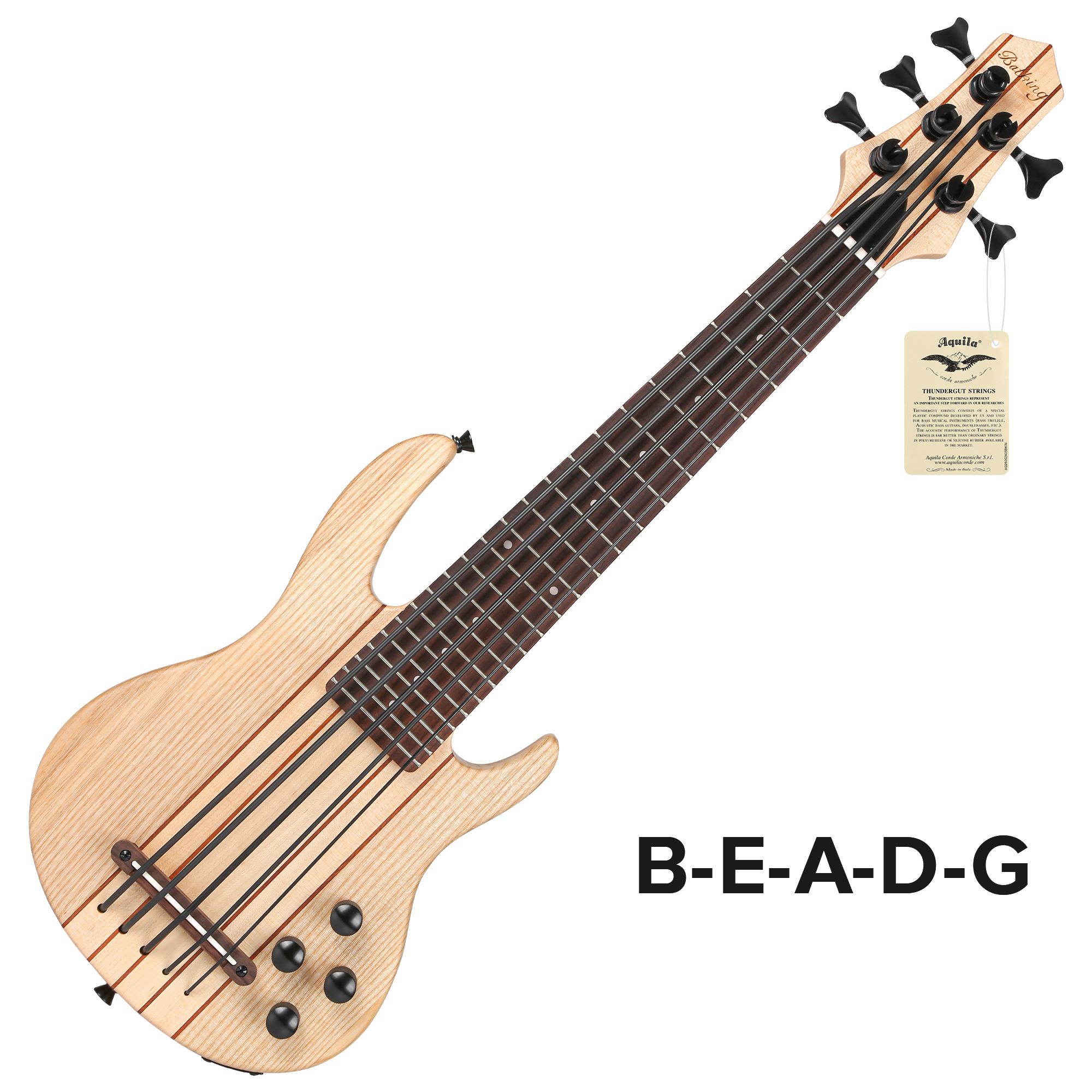 Batking Electric Ukulele Bass MiNi 5 String Ukulele Electric bass with Gig bag(UBN 05)