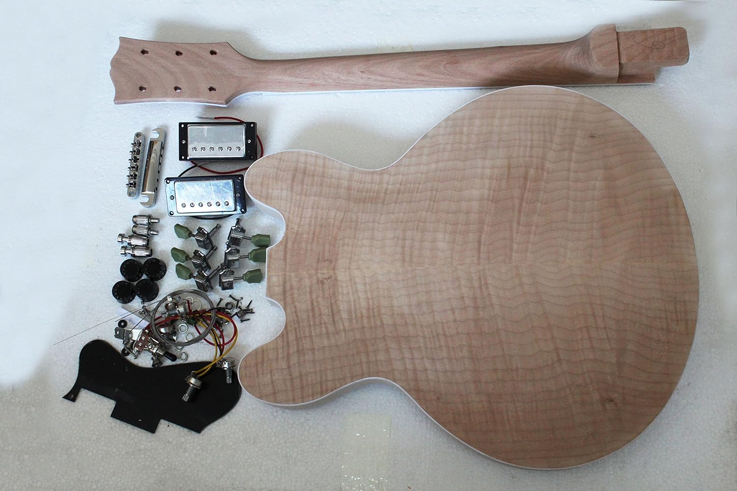 Project electric semi hollow jazz guitar kit with all parts(GK12)