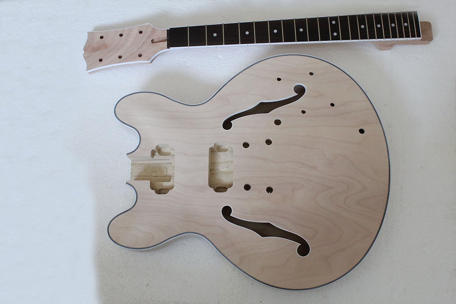 Project electric semi hollow jazz guitar kit with all parts(GK12)