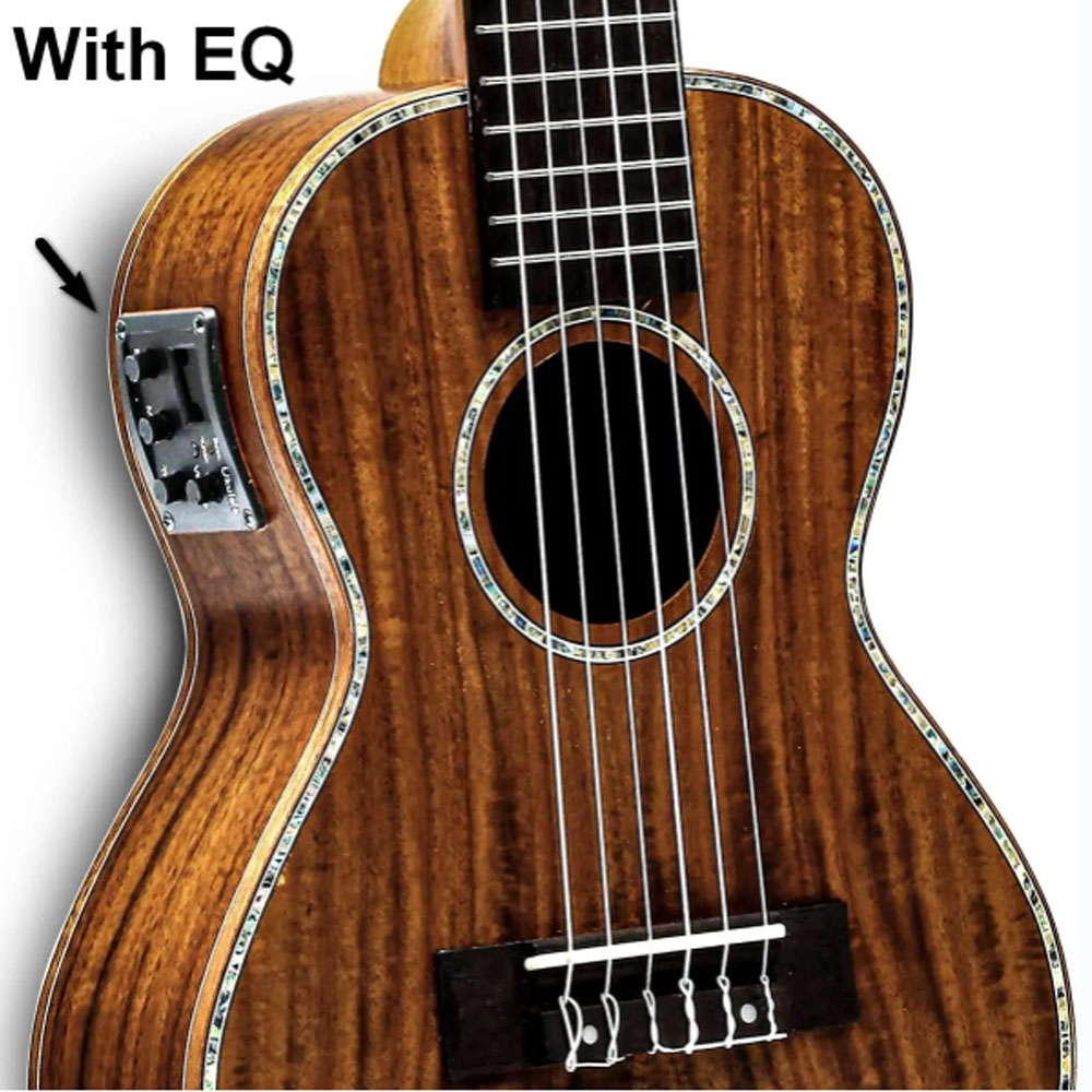 Batking Guitalele 28 inch Acoustic 6 Strings Electric Guitar Ukulele Mini Travel Guitarlele KOA Wood Ukelele with Gig bag UKG01