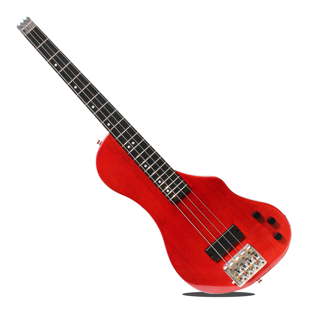 Batking Travel Bass Guitar Headless Electric Bass 4 Strings in Sunbrust