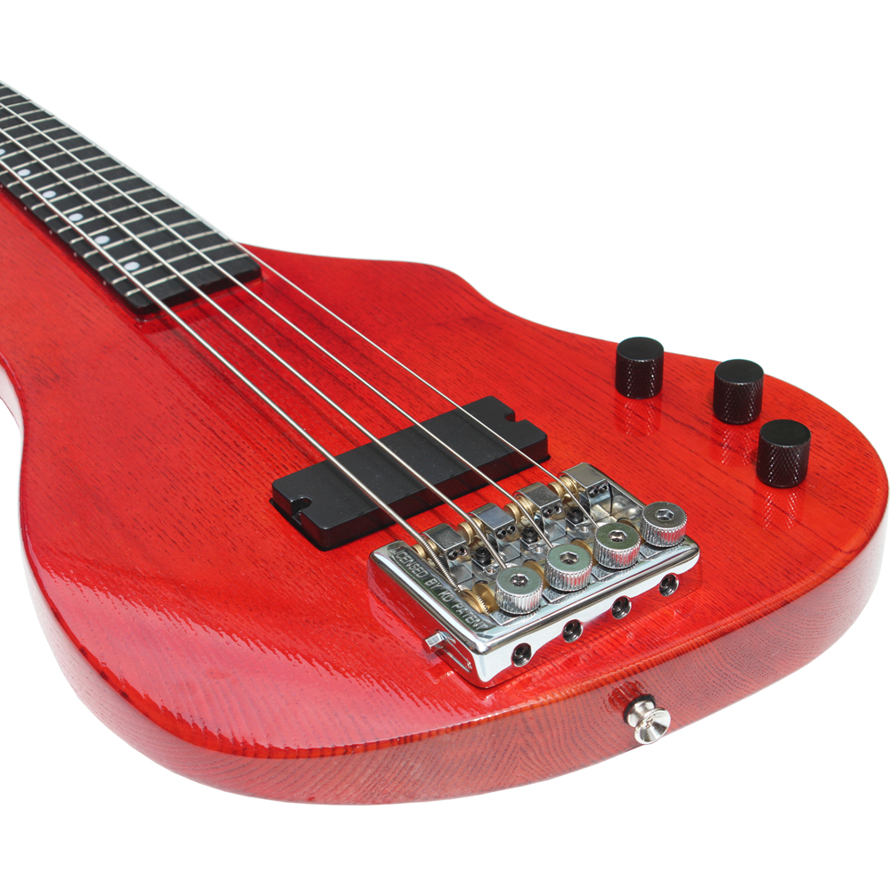 Batking Travel Bass Guitar Headless Electric Bass 4 Strings in Sunbrust