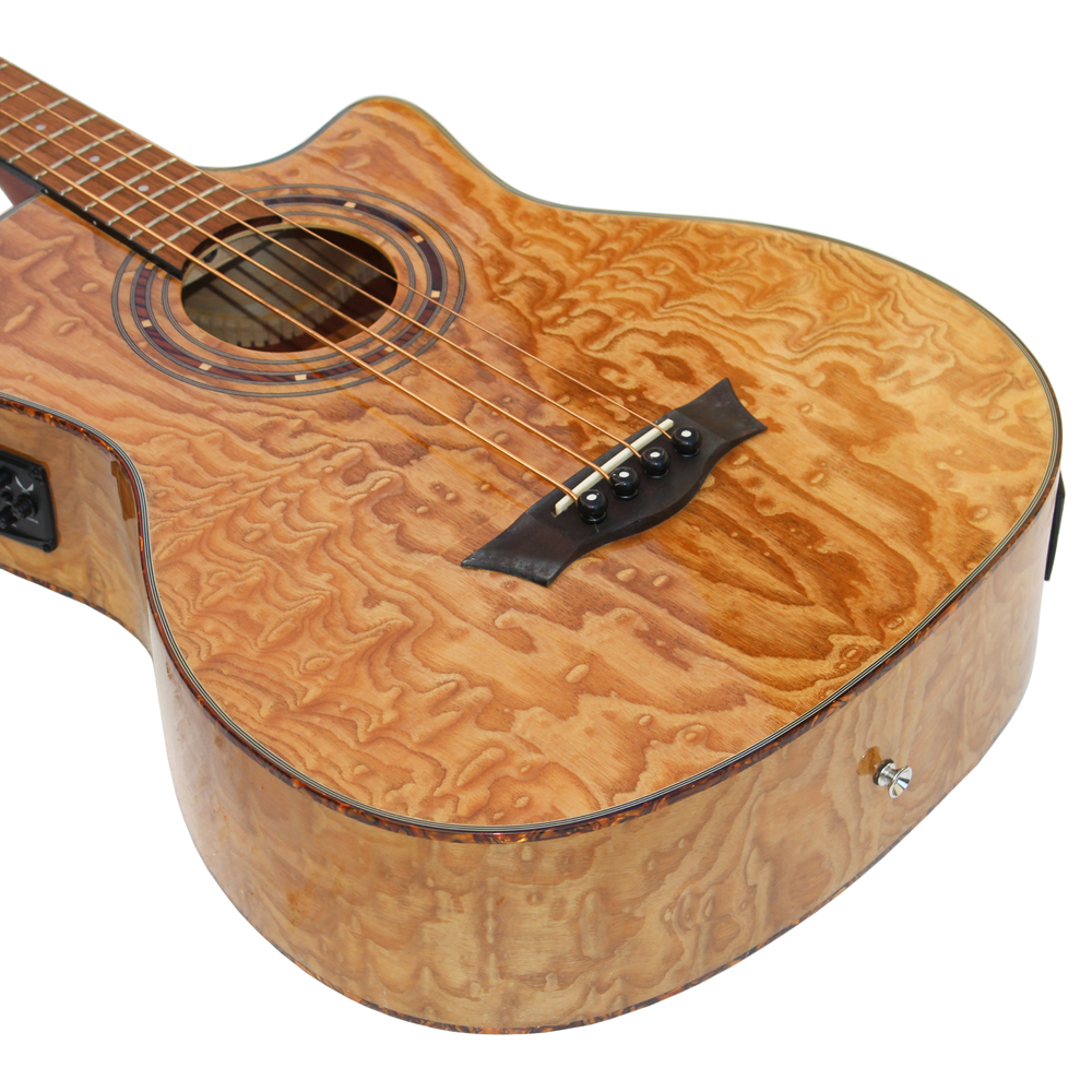 Batking Acoustic Electric Bass Guitar 41 Cutaway Electric Acoustic Bass 4 Strings MG544