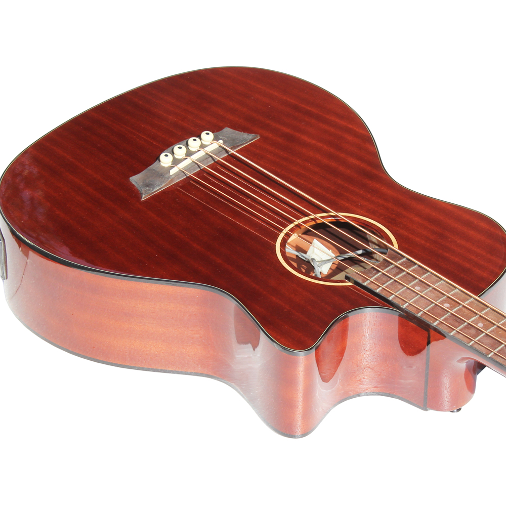 Batking Acoustic Electric Bass Guitar 41 Cutaway Electric Acoustic Bass 4 Strings MG545