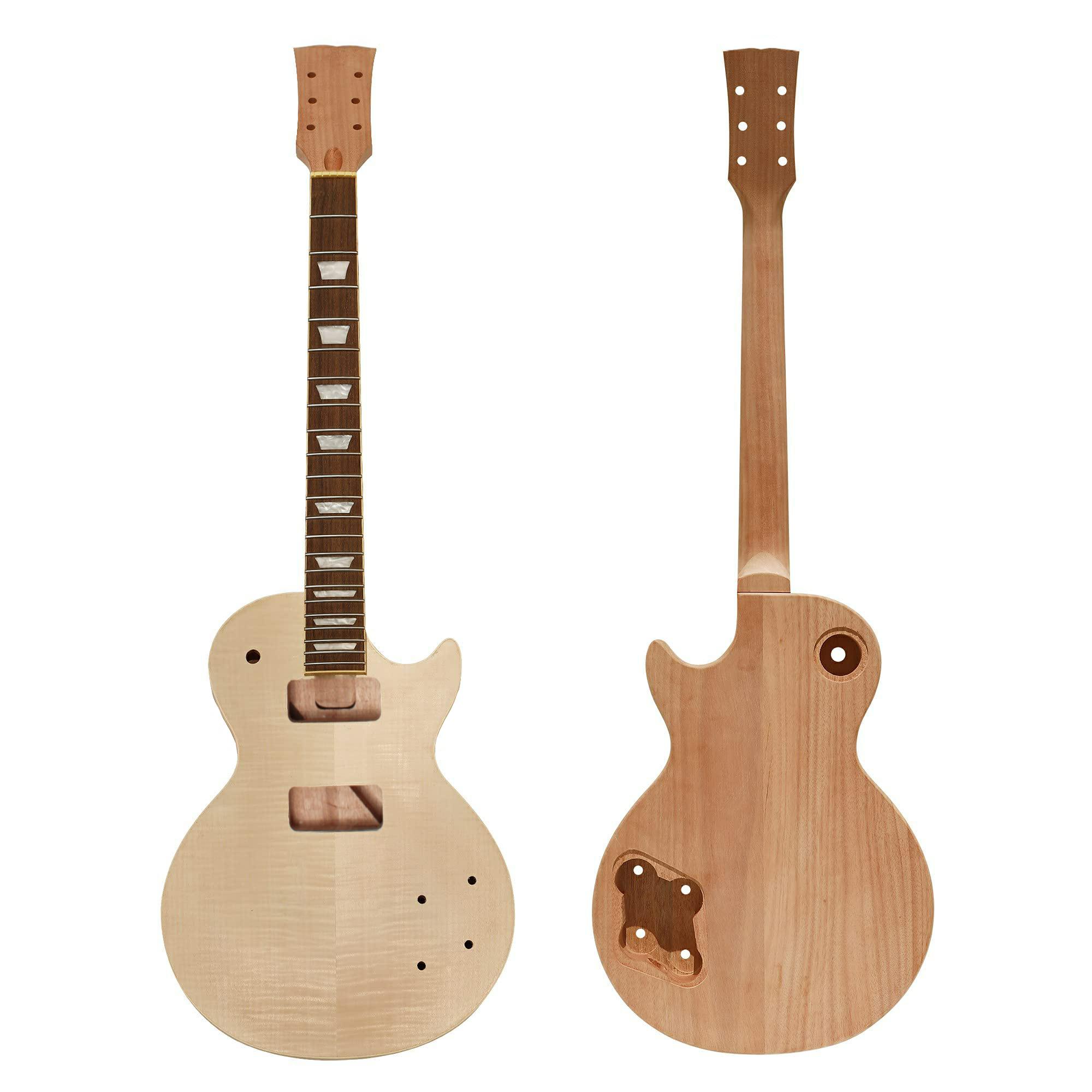 Electric Project Guitar Kit Unfinished DIY Package with All Accessories(GK14)