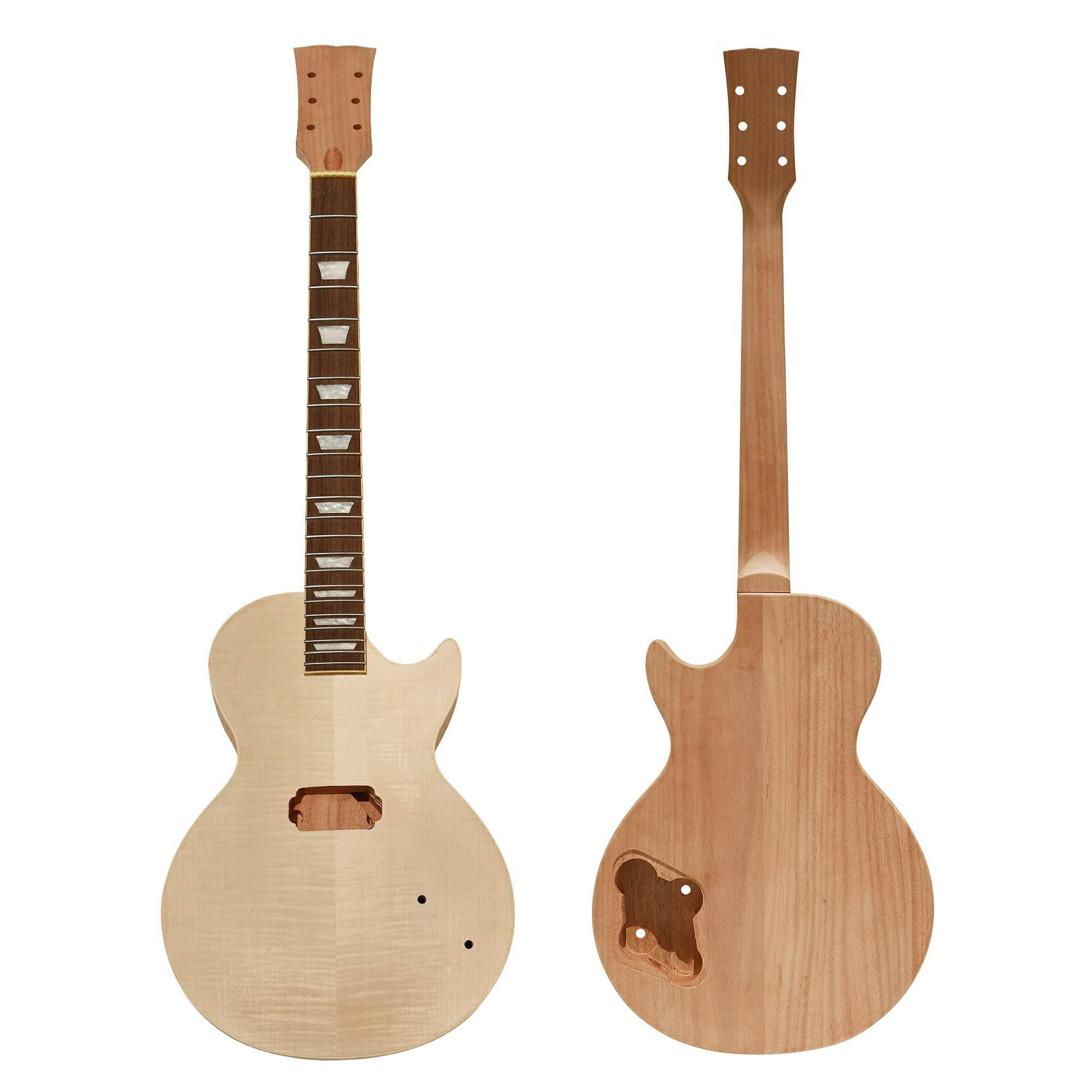 Electric Project Guitar Kit Unfinished DIY Package with All Accessories(GK15)
