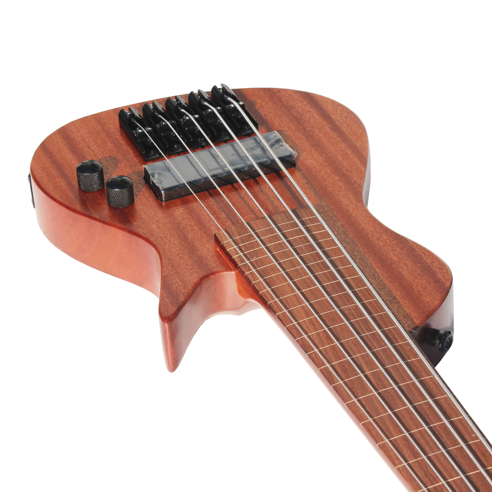 Batking Mini Ukulele Bass Electric Ubass 5 String Fretless Bass Ukelele with Gig bag