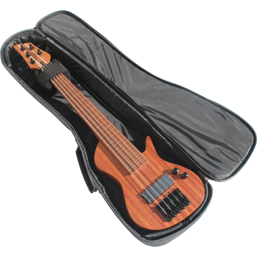 Batking Mini Ukulele Bass Electric Ubass 5 String Fretless Bass Ukelele with Gig bag