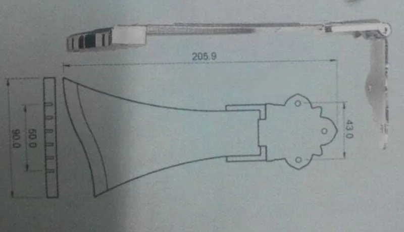 New brand comtemprary designed hollow body tailpiece 50m m string pitch in gold