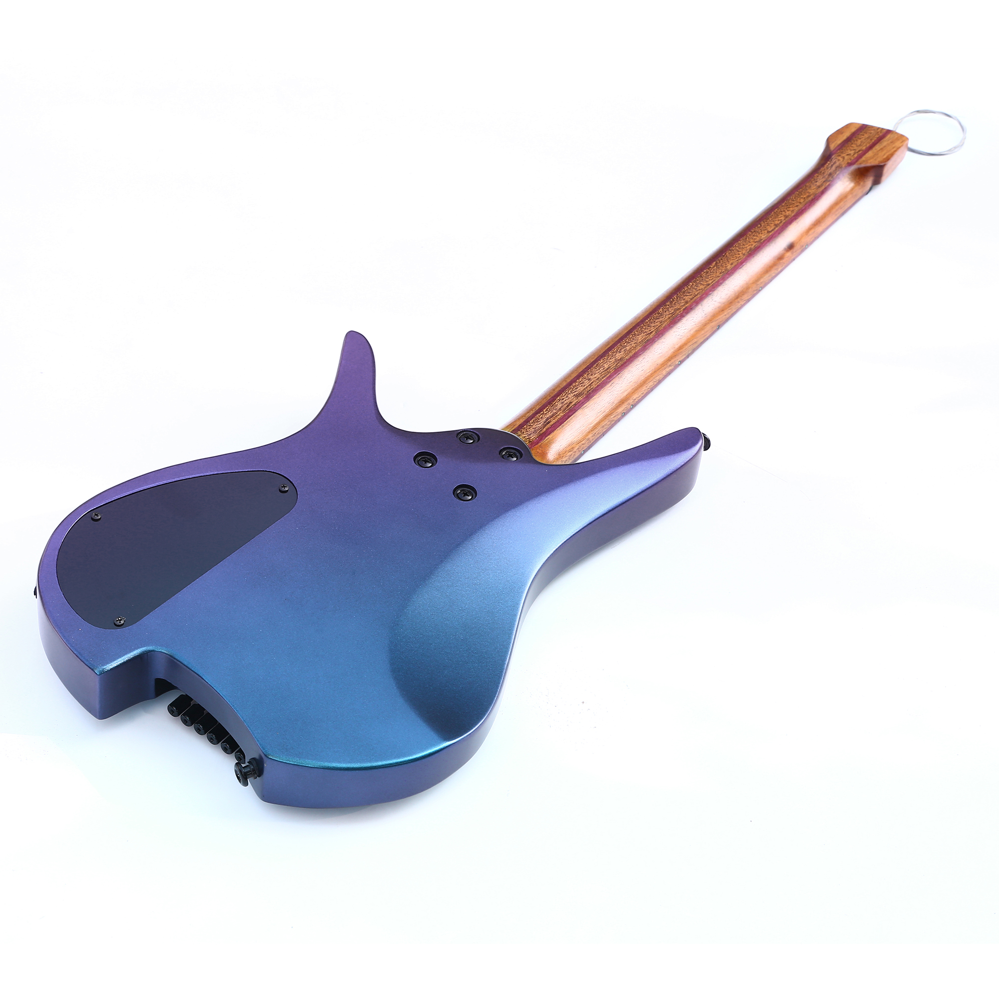 Electric Travel Headless Guitar 6 String Fix bridge Chameleon Finish with Gigbag(TCH01)